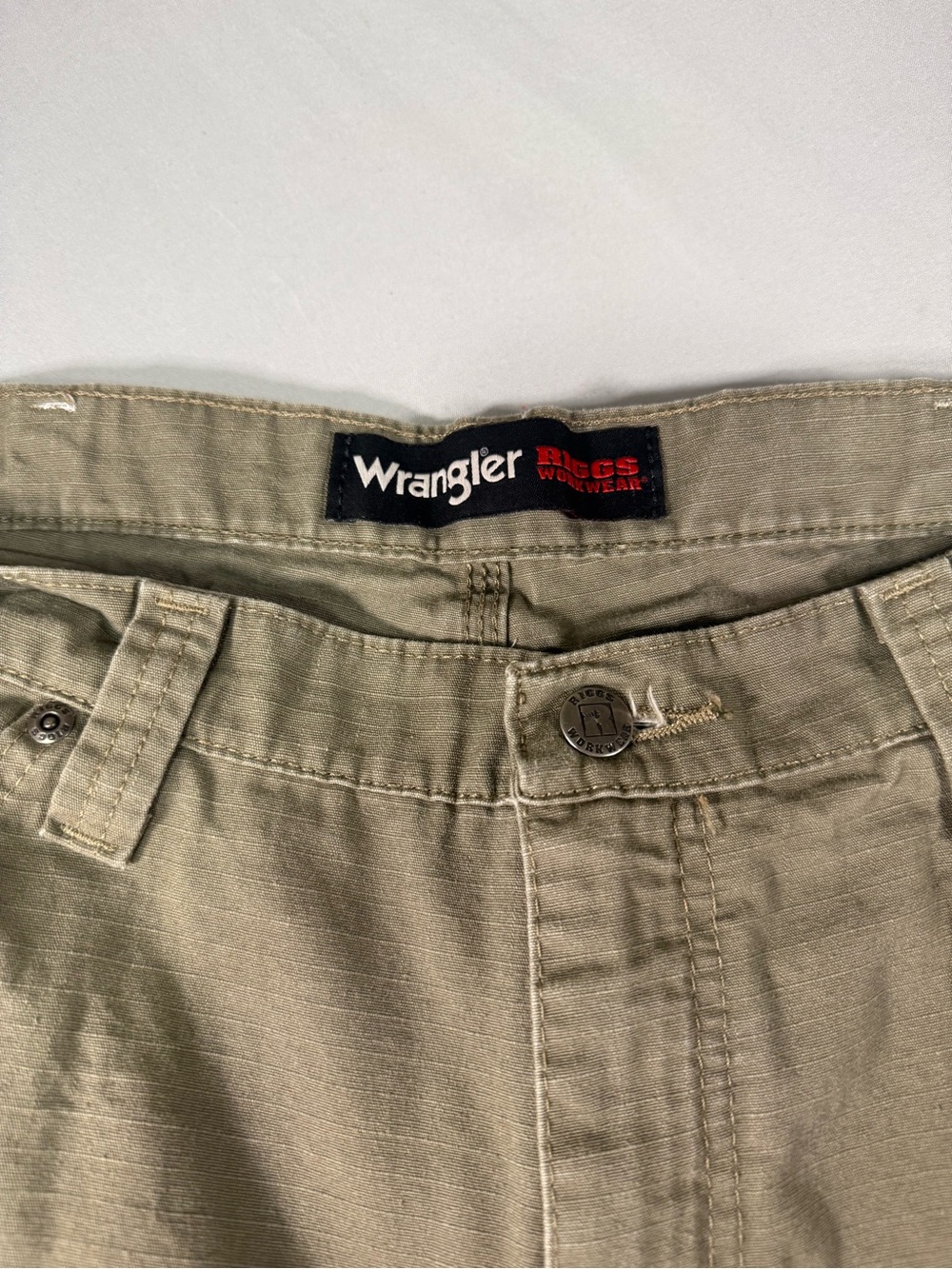 Wrangler Riggs Workwear Carpenter Pants 38x32 Ripstop Utility Work Tan - Picture 7 of 13